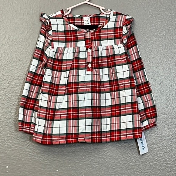 Carter’s Kid girls Holiday Christmas top leggings set size 5/5A - Picture 1 of 13